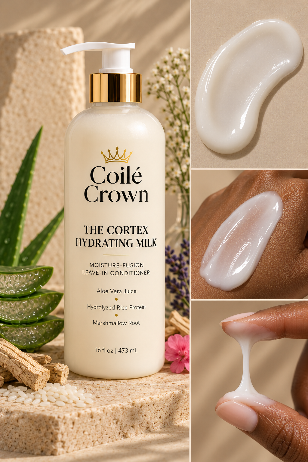The Cortex Hydrating Milk | 16oz Cationic Leave-In Conditioner