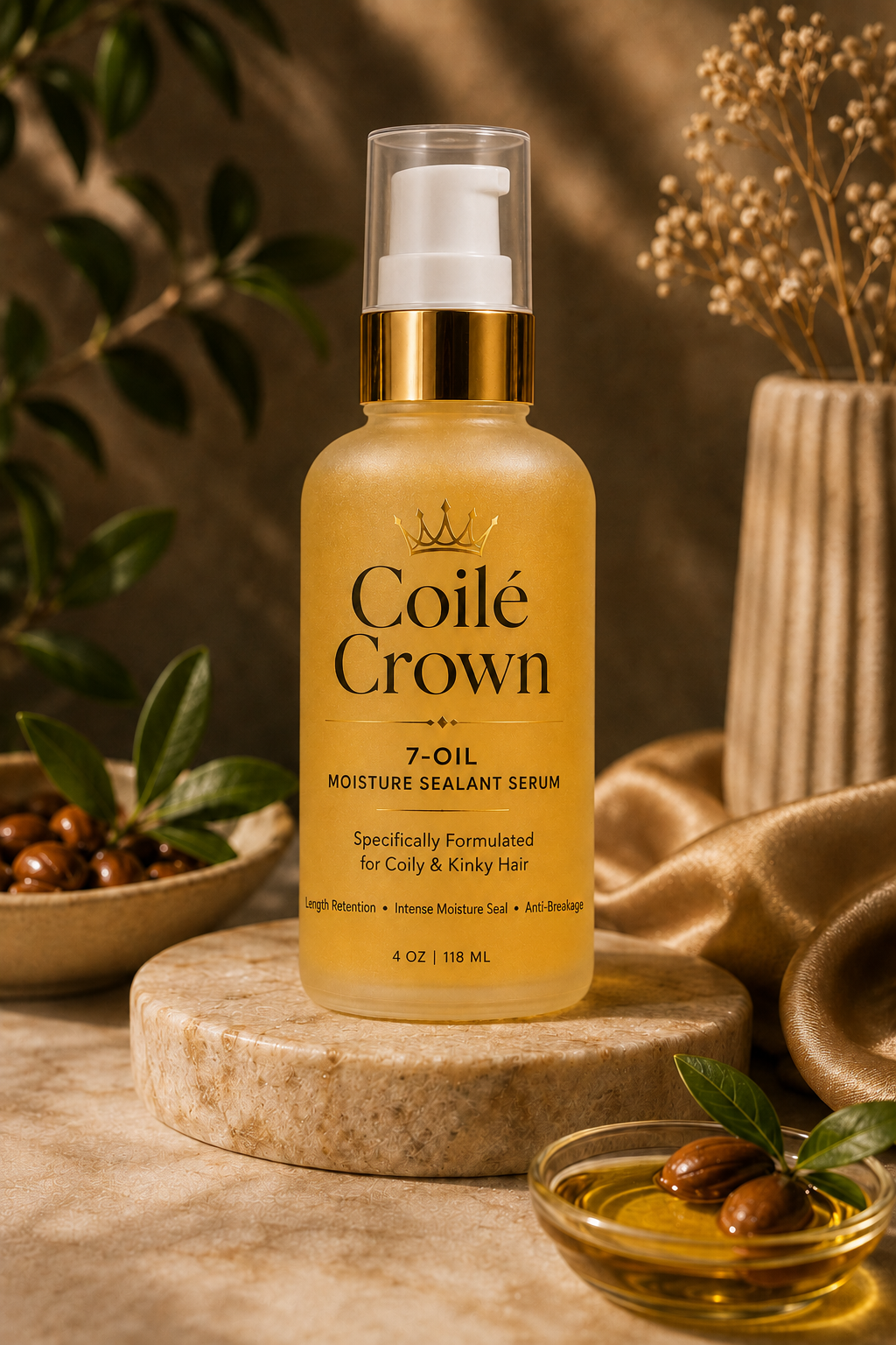 7-Oil Moisture Sealant Serum for Coily & Kinky Hair
