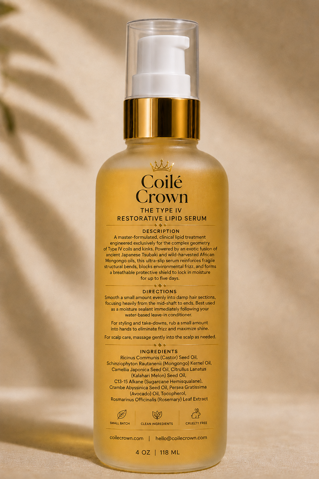 Type IV Restorative Lipid Serum for Coily & Kinky Hair